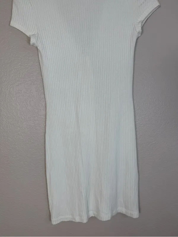 Reformation Ryder Ribbed Mini Dress size Small White $118 - Image 12