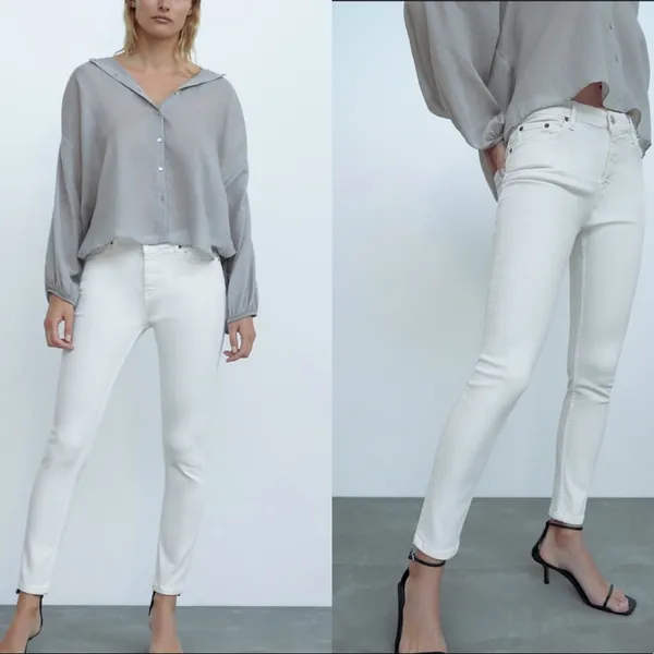 NWT ZARA Premium Skinny Jeans Stretch High Waist Bloggers Fav - Image 3