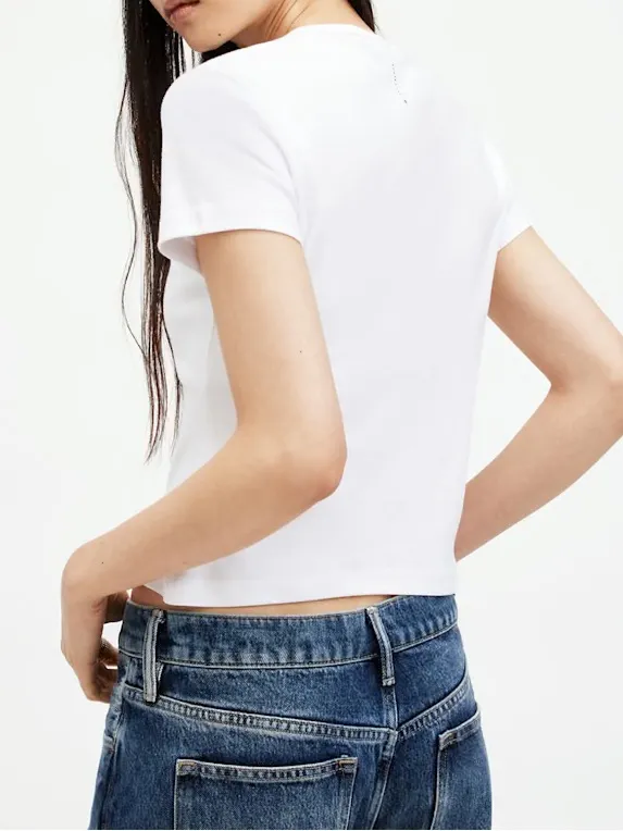All Saints Stevie‎ Slim Fit Short Sleeve T-Shirt Size 8 - Image 2