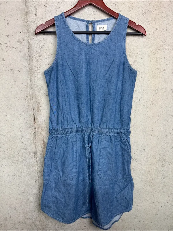 Pact Women's Denim Chambray Tank Dress small - Image 4