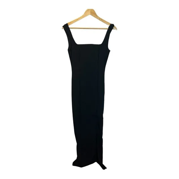 Lulus Inspiring Allure Black Square Neck Column Maxi Dress Small Formal NWOT - Image 4