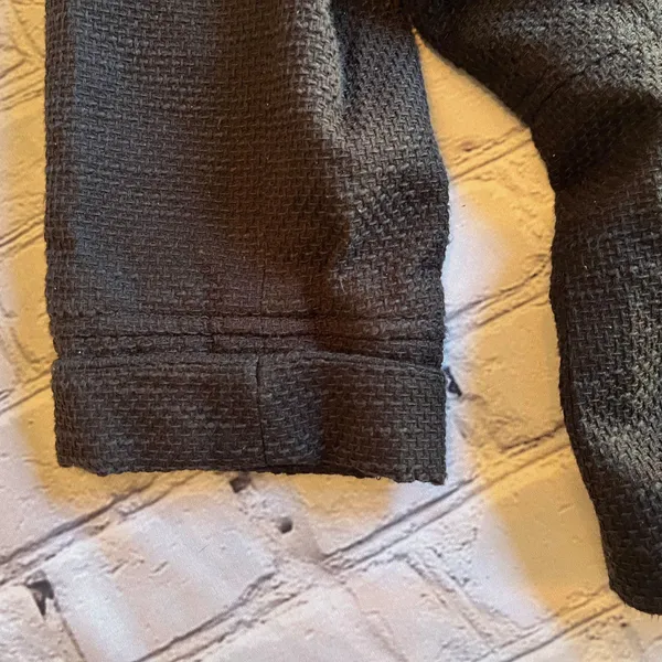 Ann Taylor Loft Black Two Button Blazer Peplum Textured Jacket Size 8 Work. - Image 8