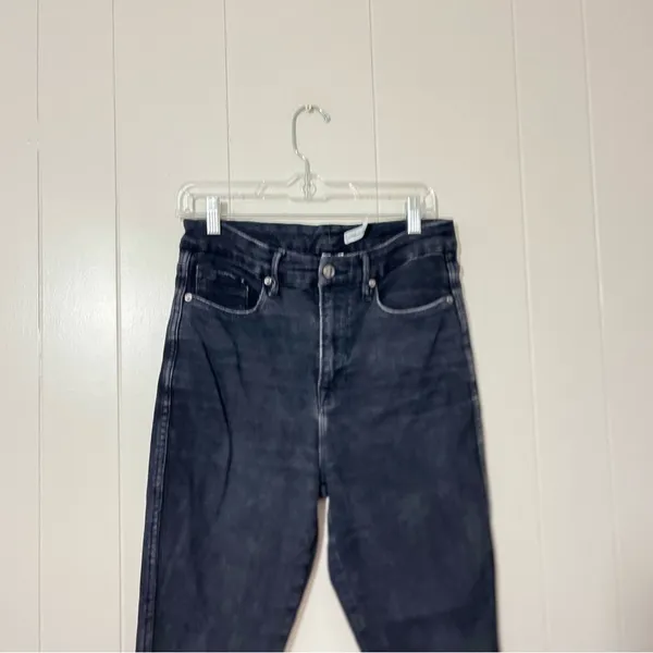 Good American Good Curve Crop Skinny Jeans Raw Hem Size 8/29 - Image 3