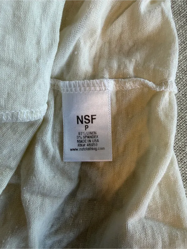 NSF Exposed Seam Sleeveless Henley Size P - Image 5