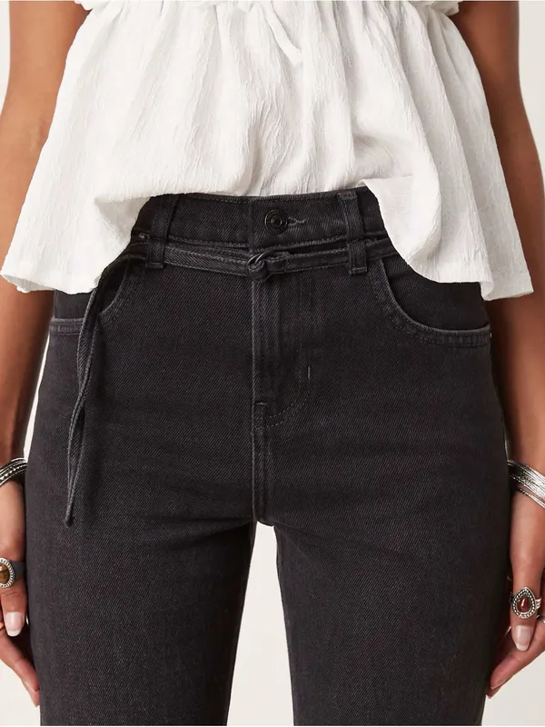 FREE PEOPLE~We The Free Sabine Slim Straight Leg Bootcut Jeans Size 24 NWT - Image 3