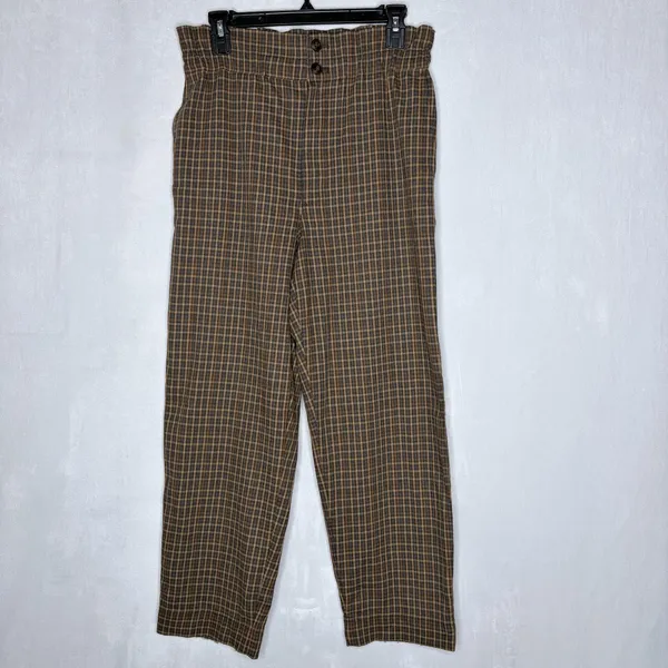 Madewell Plaid Paperbag Tapered Pants - Image 4