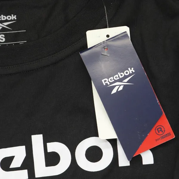 NWT Reebok Womens Graphic Big Logo Tee HB2271 Black S - Image 7