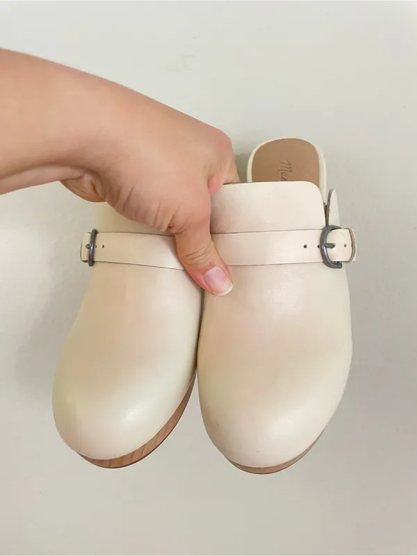 Madewell‎ Bone The Monique Buckle Clog Size 7.5 - Image 8