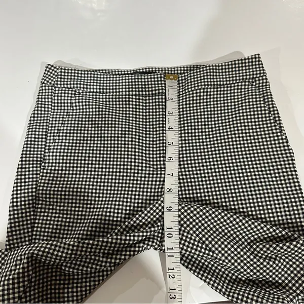 Zara Black & White Gingham‎ Print High Rise Ankle Pants Size S - Image 11