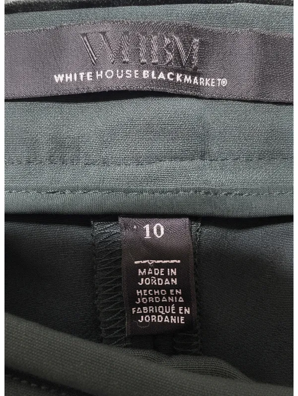 White House | Black Market Dark Green Dress Pants - Size 10, Made in Jordan, Tailg - Image 6