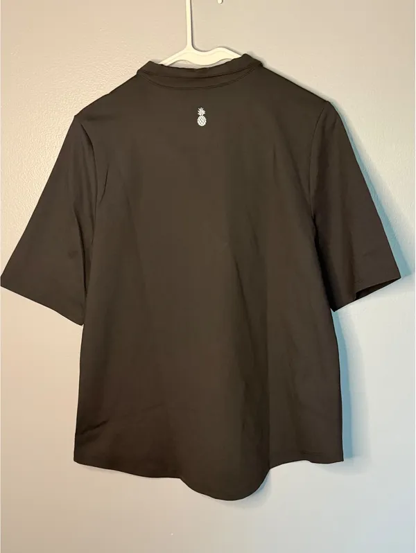 Tommy Bahama IslandZone Women's Black Half-Zip Polo Shirt Size L - Image 4