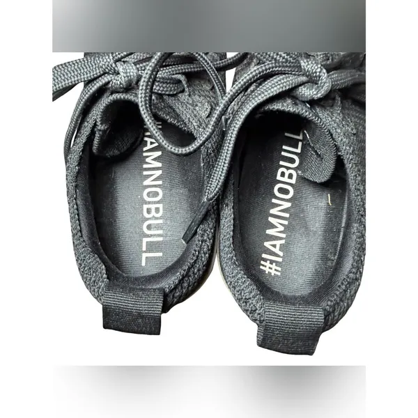 NOBULL Rec Knit Trainer Sneakers Black White unisex Mens 6.5 Womens 8 shoes - Image 9