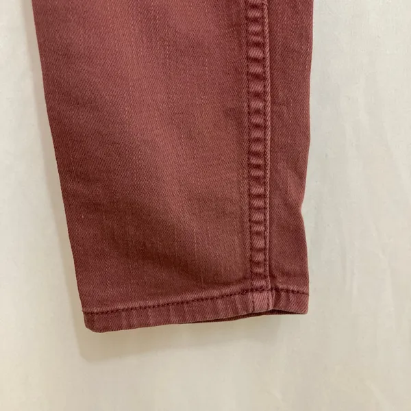 Free People Burgundy Maroon Edgy Emo Punk Whimsigoth Skinny Denim Jeans Pants 25 - Image 8