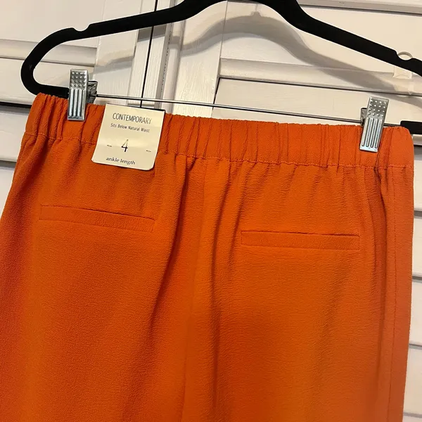 Cato Orange Contemporary Fit‎ Ankle Pants Size 4 - Image 5