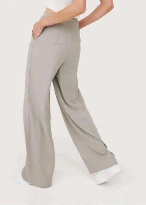 Nasty Gal Sage Green Flowy Trousers - Image 2