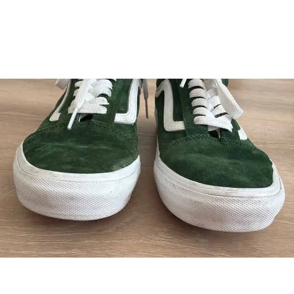 Vans Old Skool Pig Suede Dark Green Shoes Women's 9.5 Men's 8 - Image 3