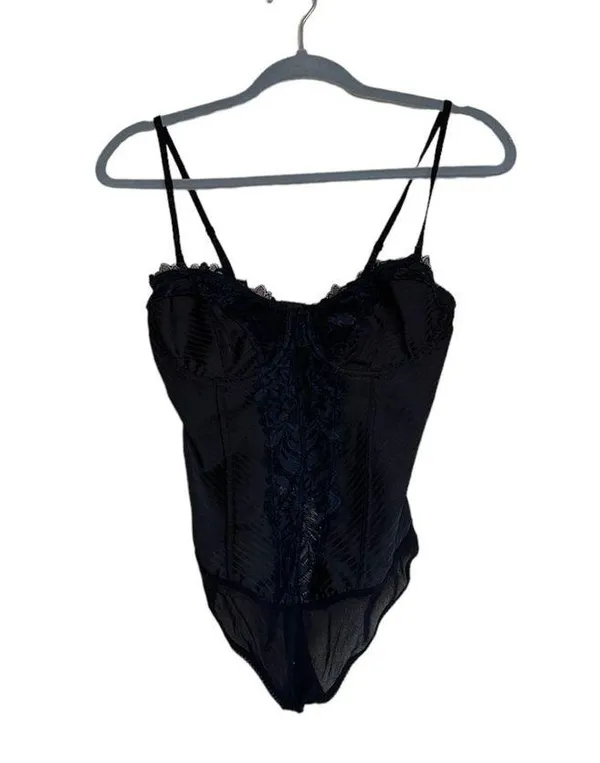 NWOT Free People Black Good Luck Charm Bodysuit In Black - Image 7