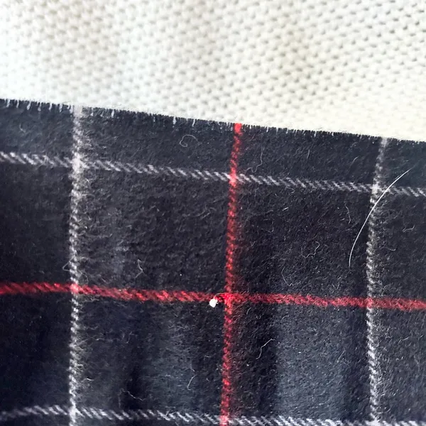 Burberry Vintage Blue Red White Nova Check Plaid Grid Cashmere Long Fringe Scarf - Image 7