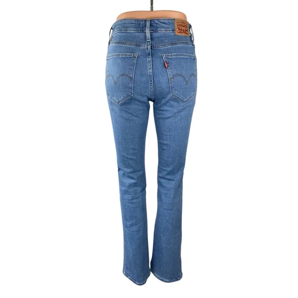 Levi's 725 High Rise Bootcut Women's Blue Medium Wash Flare Denim Jeans Size 26 - Image 4