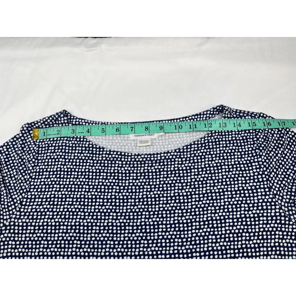 Vineyard Vine Women's Blue Dotted/Dress Shift Sz M SKU 4105 - Image 6
