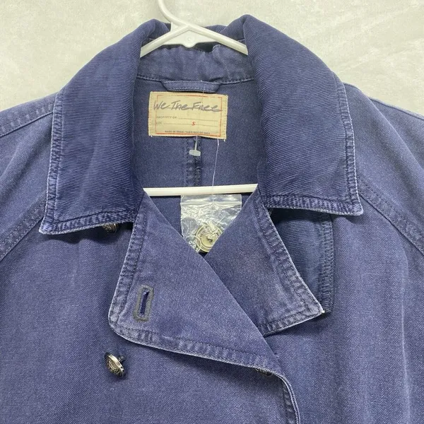 New Free People We The Free Jacket Womens small Viva Surplus in Starless‎ Sky - Image 7