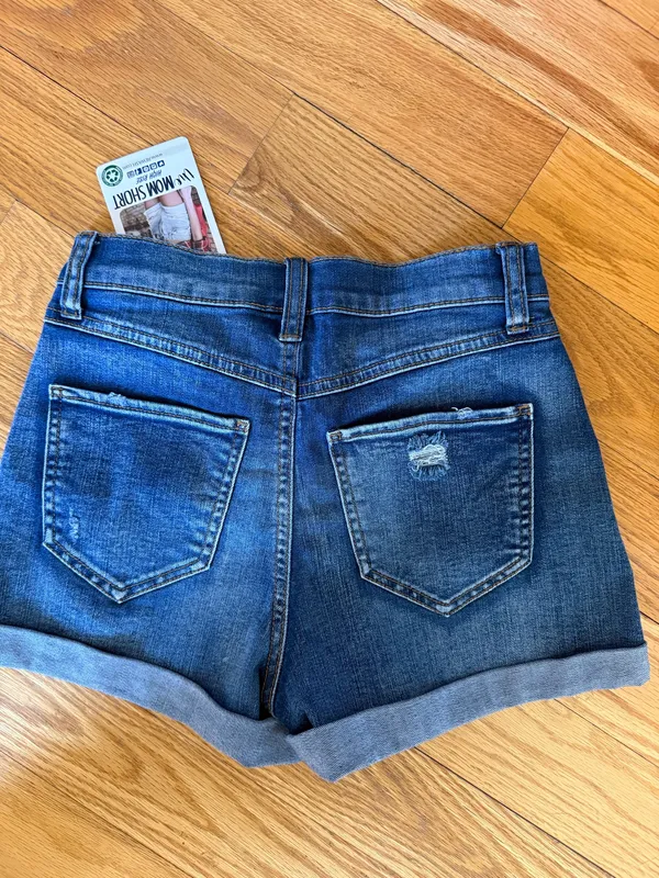 The Rewash Vintage Reunion High Rise Mom Shorts - Image 3