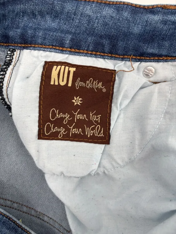 Kut from the Kloth Dark Blue Cropped Ankle flare Jeans - Image 11