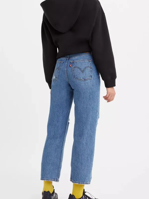 Levi’s Ribcage Straight Light Wash Distressed After Love Jeans - Image 6