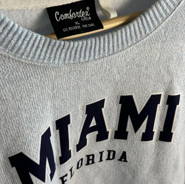 Miami Crew Neck Sweatshirt Blue Size XL - Image 5