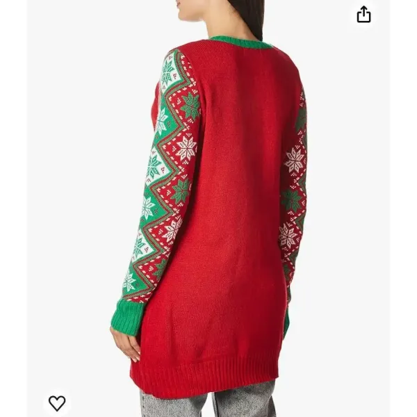 Isela Multicolor Llama Pullover Ugly Christmas Sweater Womens Size Large‎ - Image 3