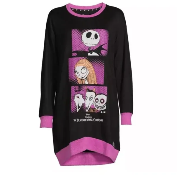 NWT Disney Nightmare Before Christmas Halloween Sweater Dress Tunic Top Women XS - Image 3