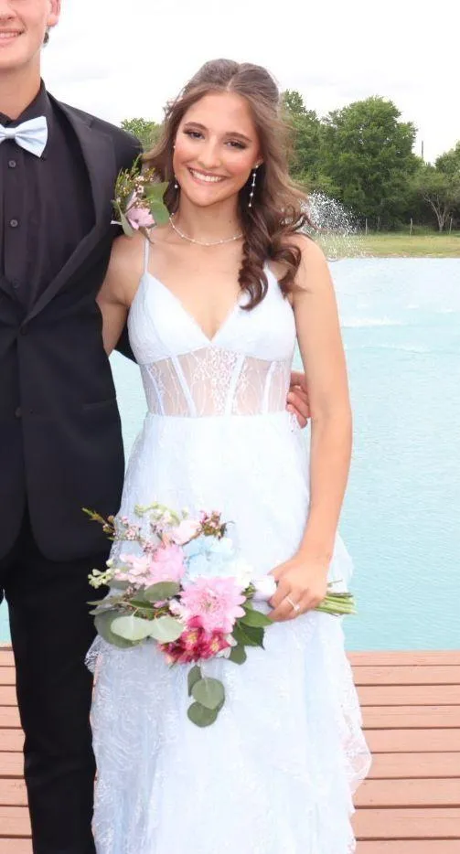 prom dress/formal dress Blue Size 4 - Image 2