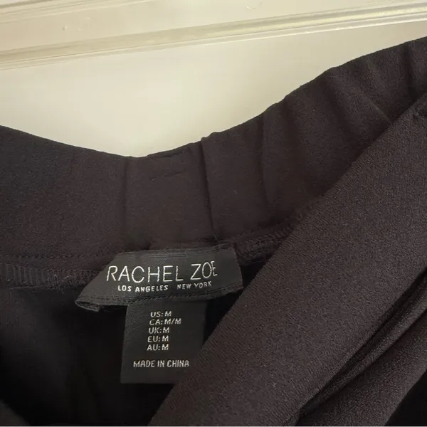 Rachel Zoe Black Joggers Elastic Cuffs Athleisure - Image 2