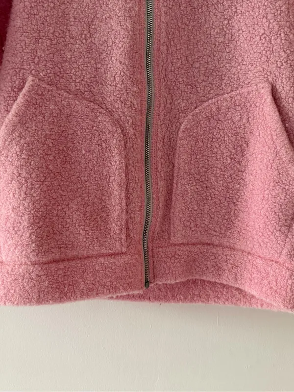 Lululemon So Sherpa Hooded Jacket in Heathered Pink Haze Size 2 Full Zip - Image 4