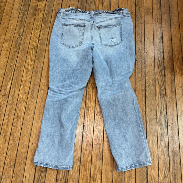 M‎ Jeans by Maurice's Distressed Denim Straight Leg Ankle Jeans 22W - Image 9