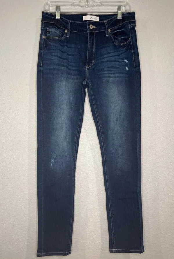KanCan stretch mid rise skinny jeans minor distressing 11/29 - Image 2