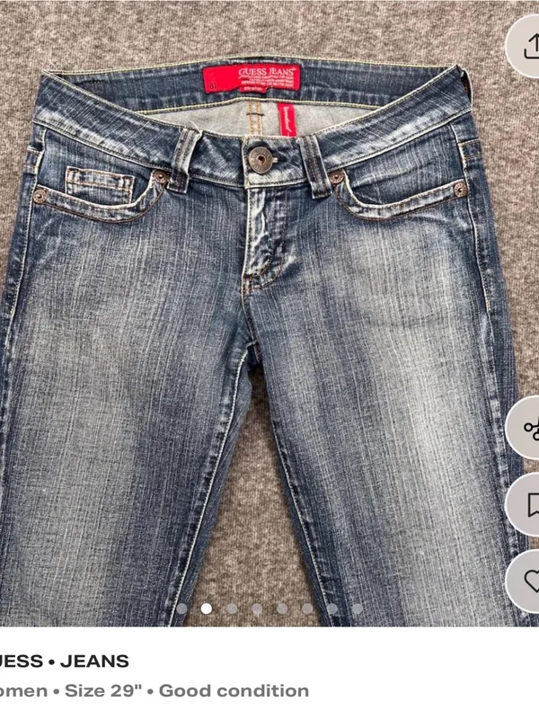 GUESS Women's Mid-Blue Bootcut Jeans with Faded Wash - Image 2