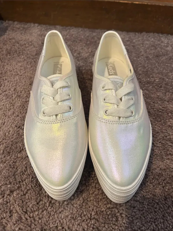 Keds point platform sneaker in rainbow iridescent NWOT - Image 8