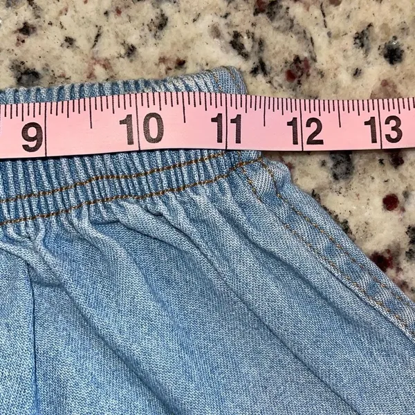 Sunbelt Denim Jeans Vintage Floral Hand painted Pull On Light Wash Mom Trend Med - Image 6