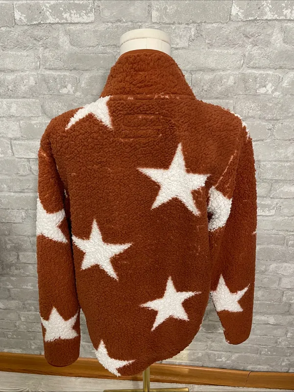Canada Weather Gear Women’s Rust Star Sherpa Zip Jacket - Cozy Full-Zip - Image 5