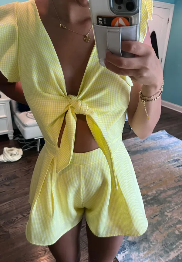 Lucy in the Sky yellow romper - Image 5