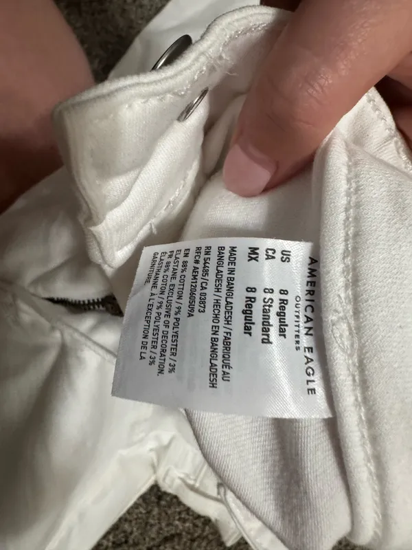 American Eagle High-Rise Jeggings White Next Level Stretch - Image 4