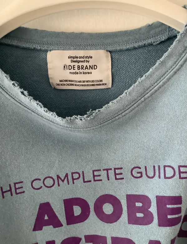 Boho Sweatshirt Blue Size M - Image 4