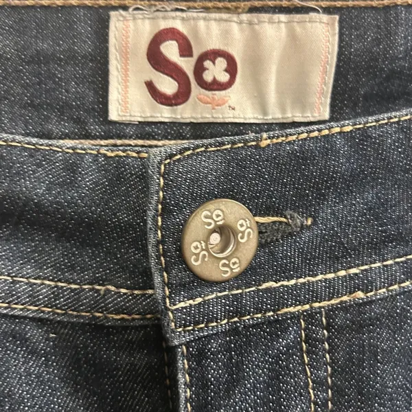 SO Jeans Women Dark‎ Wash Bootcut Stretch Denim Pants Size 11 - Image 5