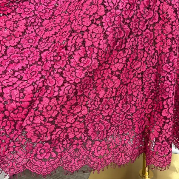 NBD Brielle Lace Midi Dress Raspberry Magenta Pink V-Neck Revolve Cocktail Small - Image 10