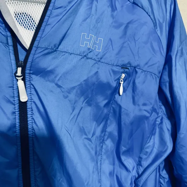 Helly Hansen Windbreaker Jacket H2 Flow‎ womens M Blue mesh lined lightweight - Image 3