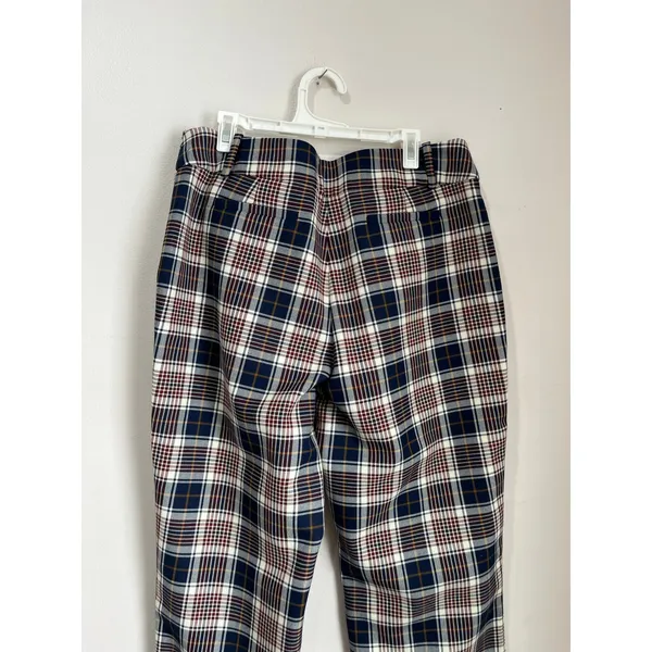 Tory Burch Garrett Tartan Plaid Trousers Women's Size 8 Tailored‎ - Image 8