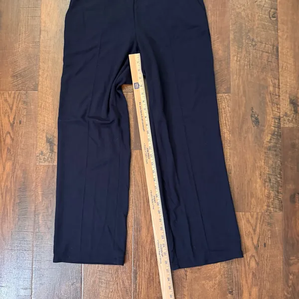 UNIQLO navy elastic waist ponte pants, size M - Image 8