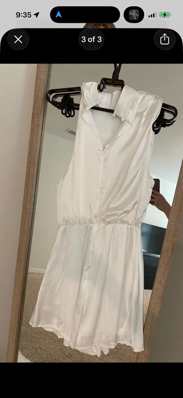 Amazon White Satin Romper - Image 3
