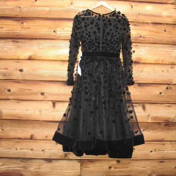 Mac Duggal Embellished Illusion Fit & Flare Dress 67007 Black - Image 11